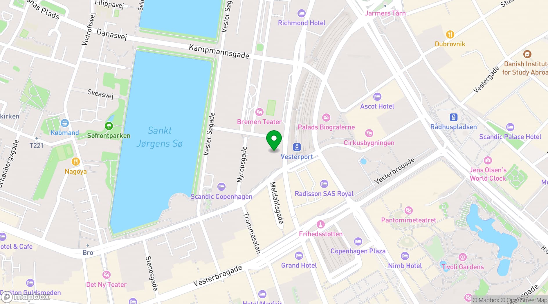 Map showing Imperial Hotel