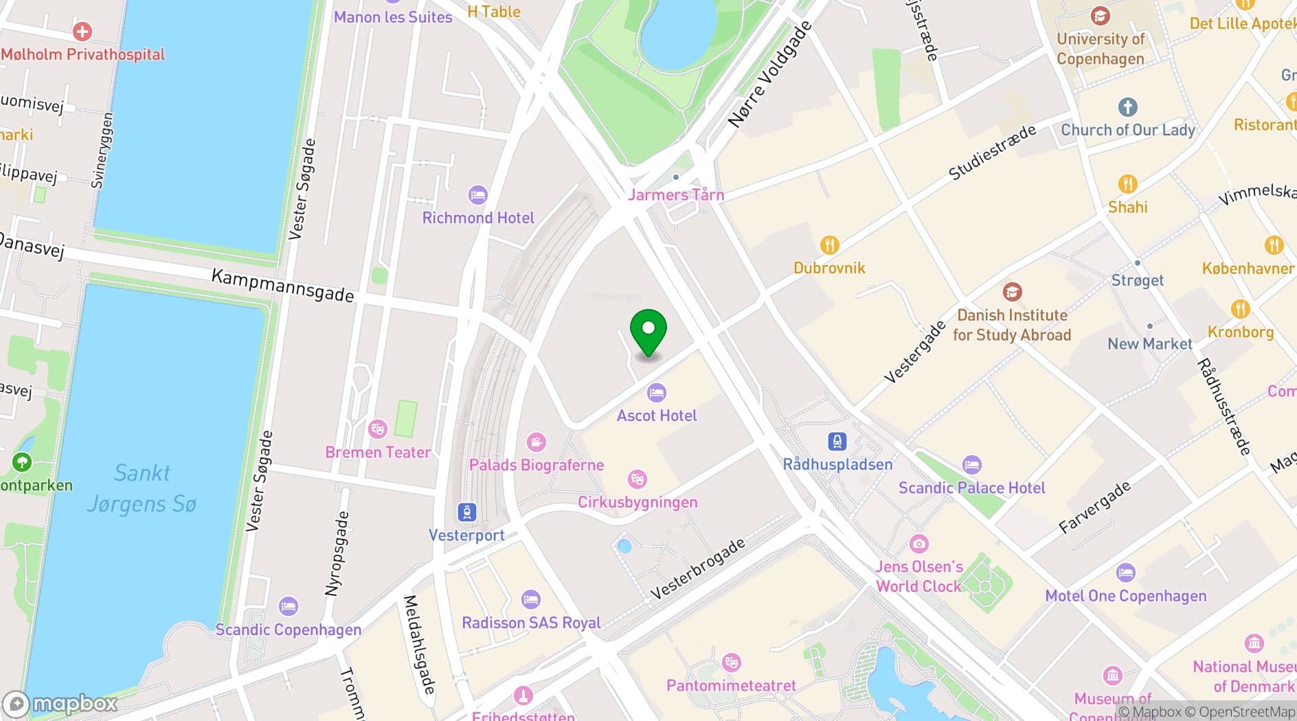 Map showing Pumpehuset