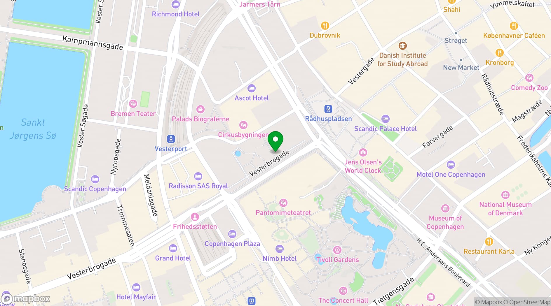 Map showing Tivoli