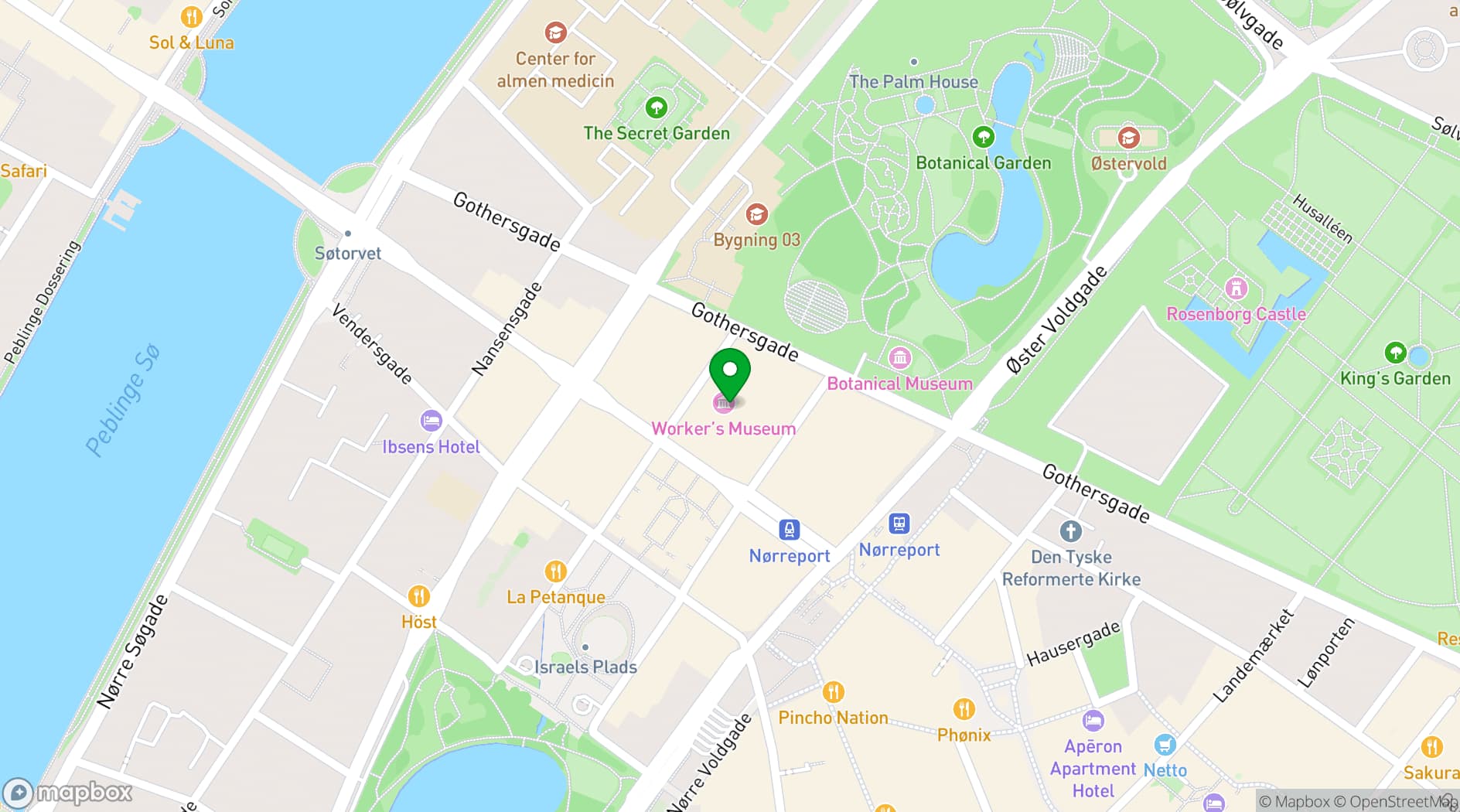 Map showing Arbejdermuseet