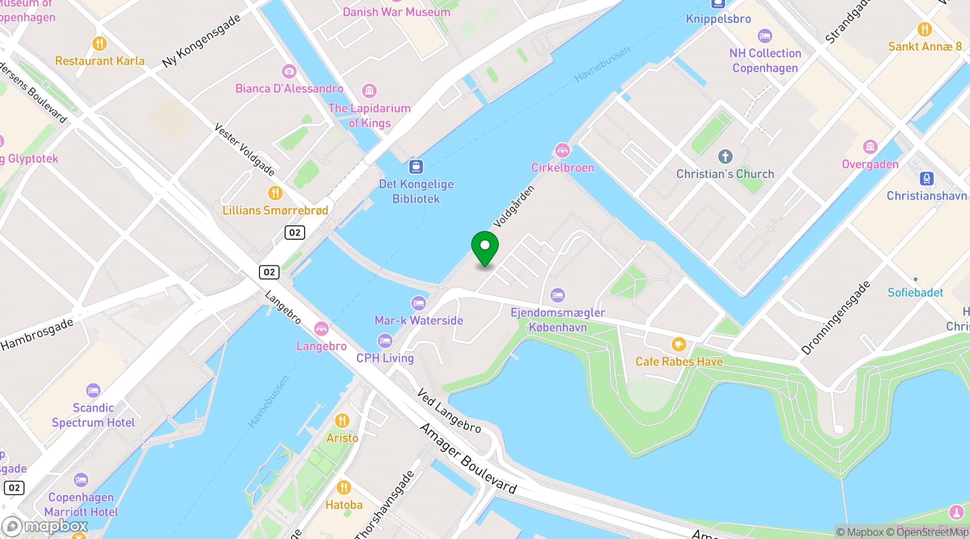 Map showing Digital Hub Denmark Visitor Centre