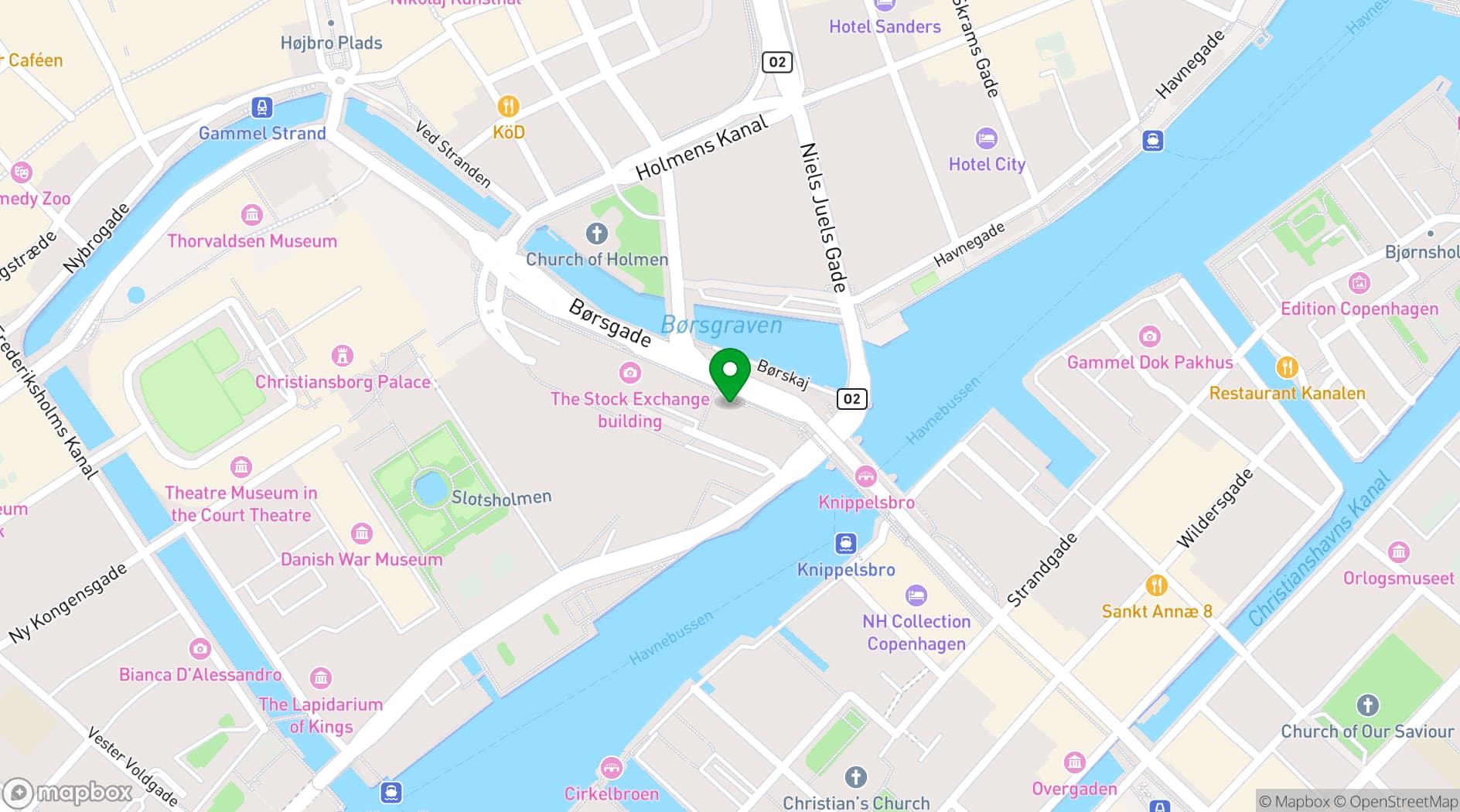 Map showing Danish Chamber of Commerce