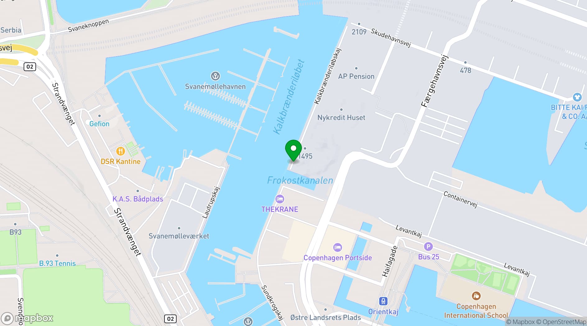 Map showing THEKRANE