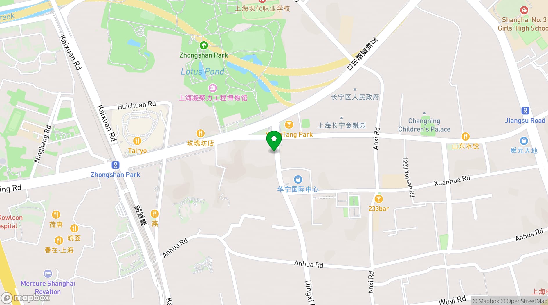 Map showing New World Hotels & Resorts