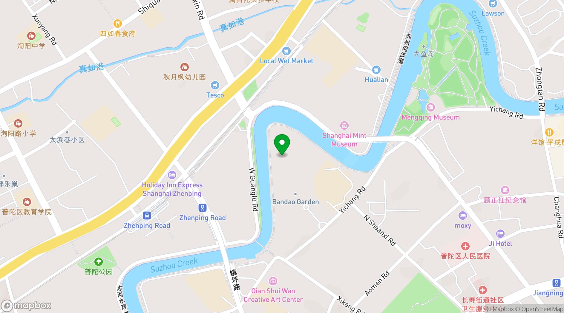 Map showing Hotel Citadines Jinqiao