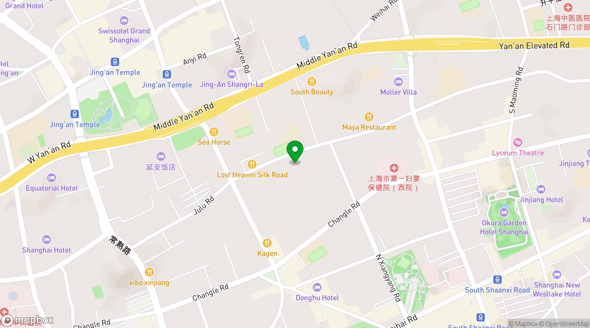 Map showing The PuLi Hotel and Spa