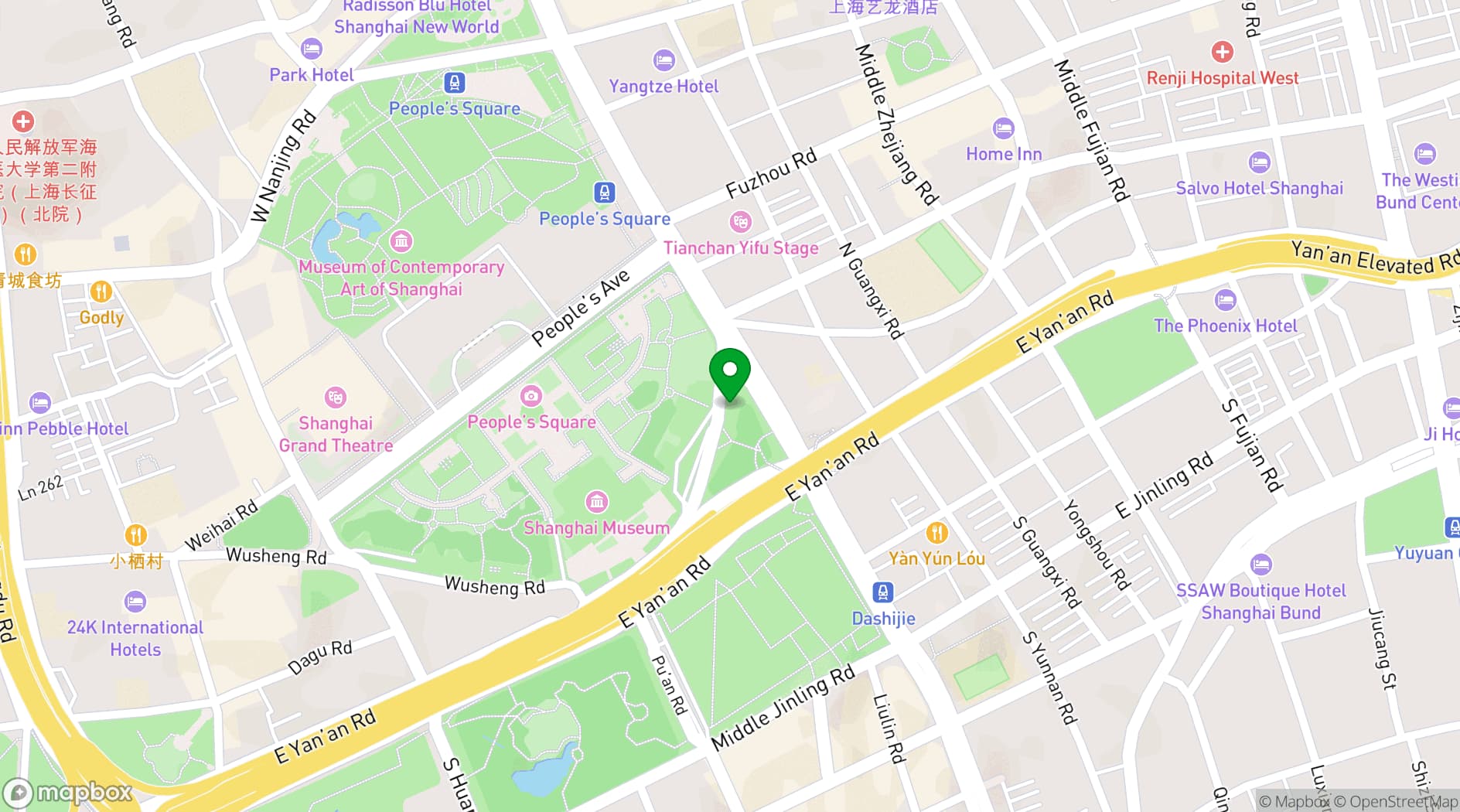 Map showing MoCA Pavilion