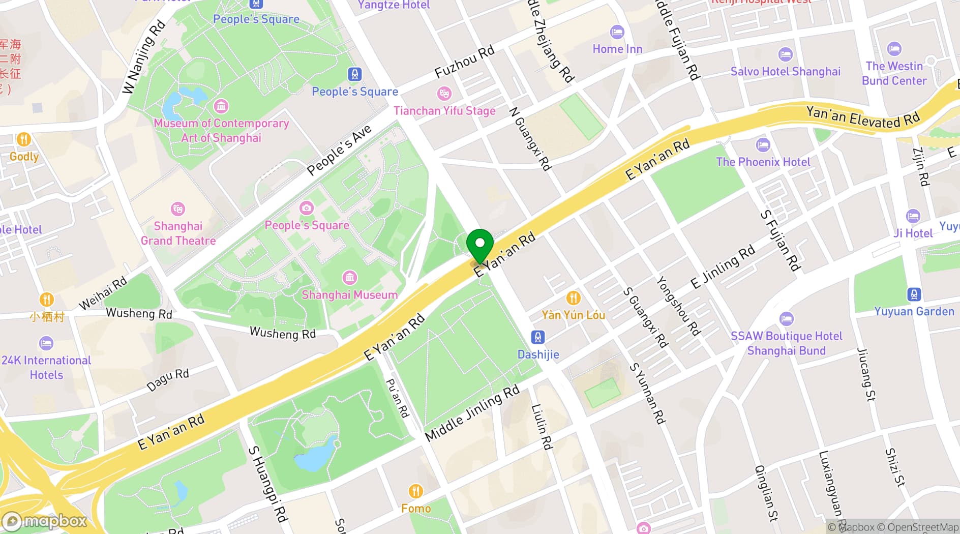 Map showing D.O.C Shanghai