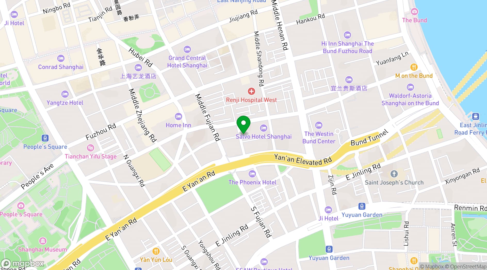 Map showing The Pearl Room
