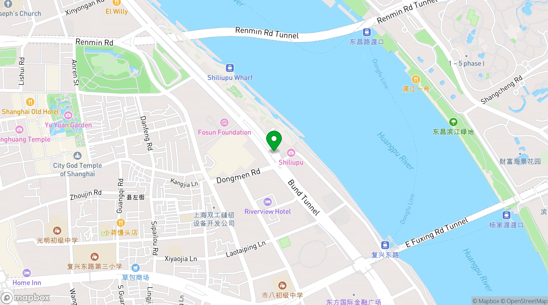 Map showing Hotel Indigo Shanghai On The Bund