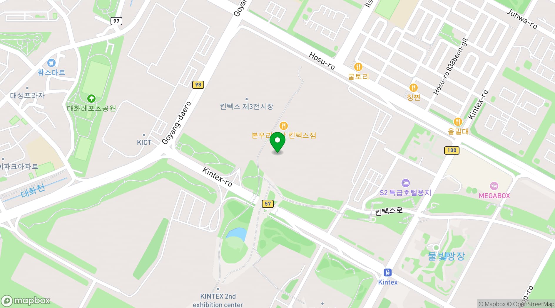 Map showing KINTEX