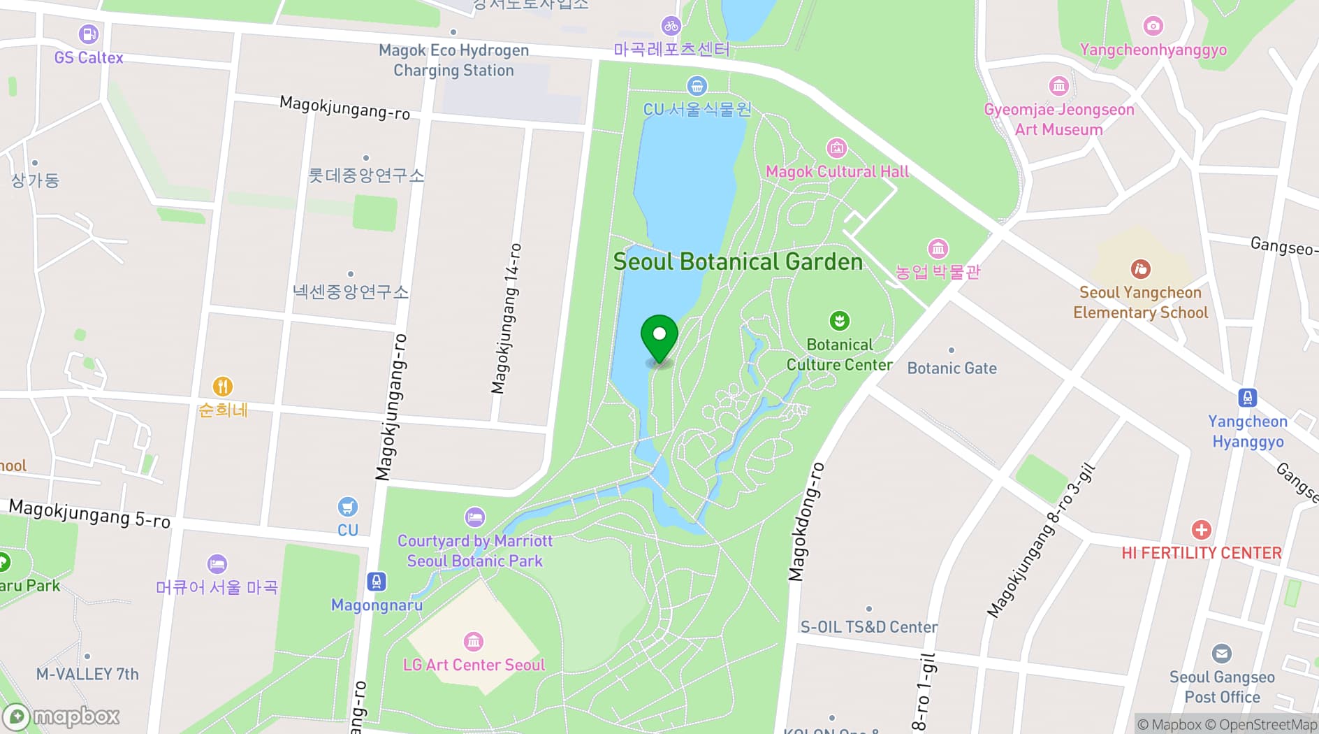 Map showing LG Arts Center Seoul
