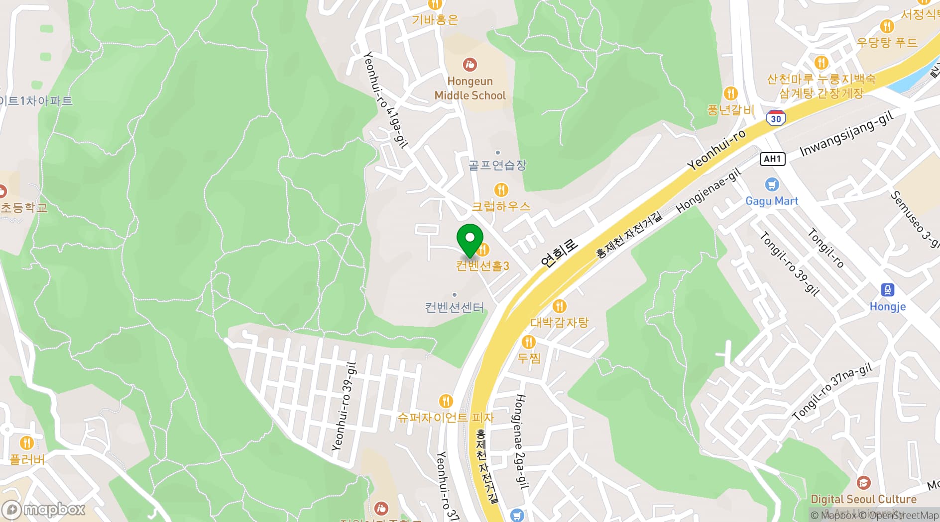 Map showing Swiss Grand Hotel Seoul
