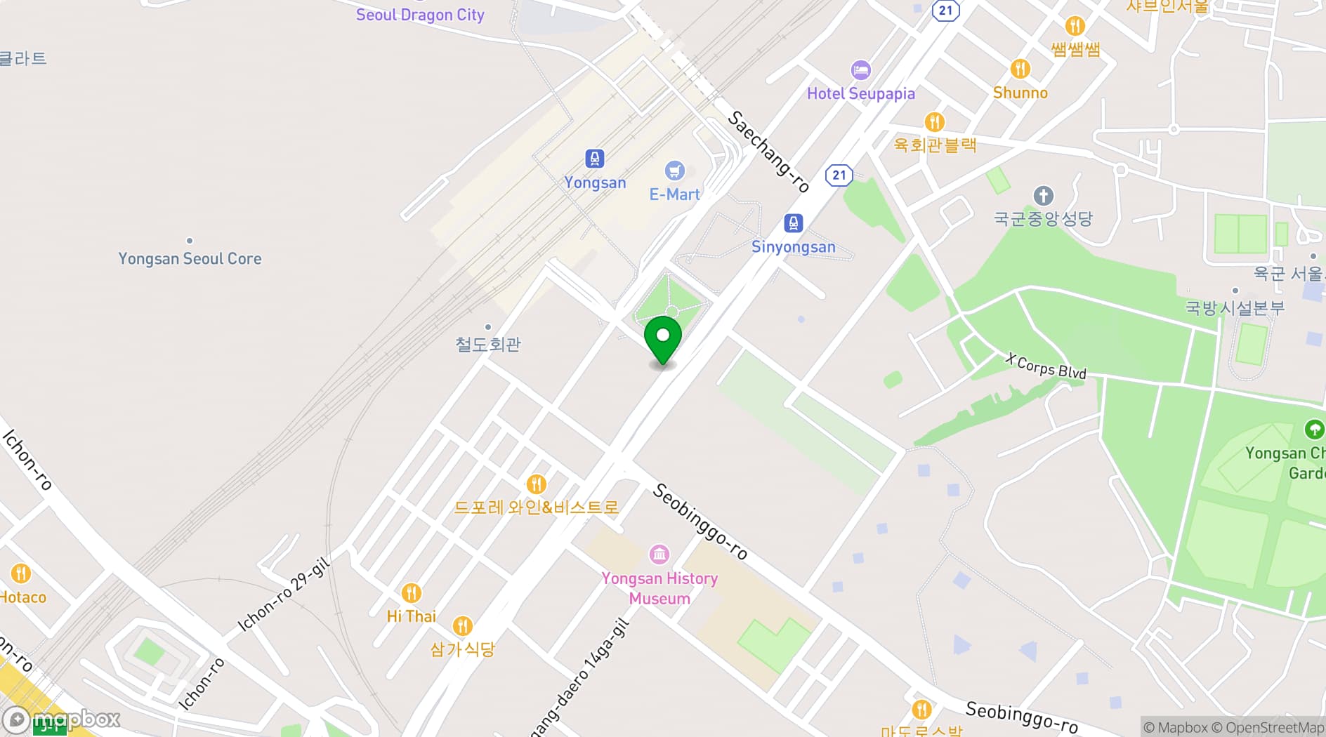 Map showing Creative Economy Innovation Center