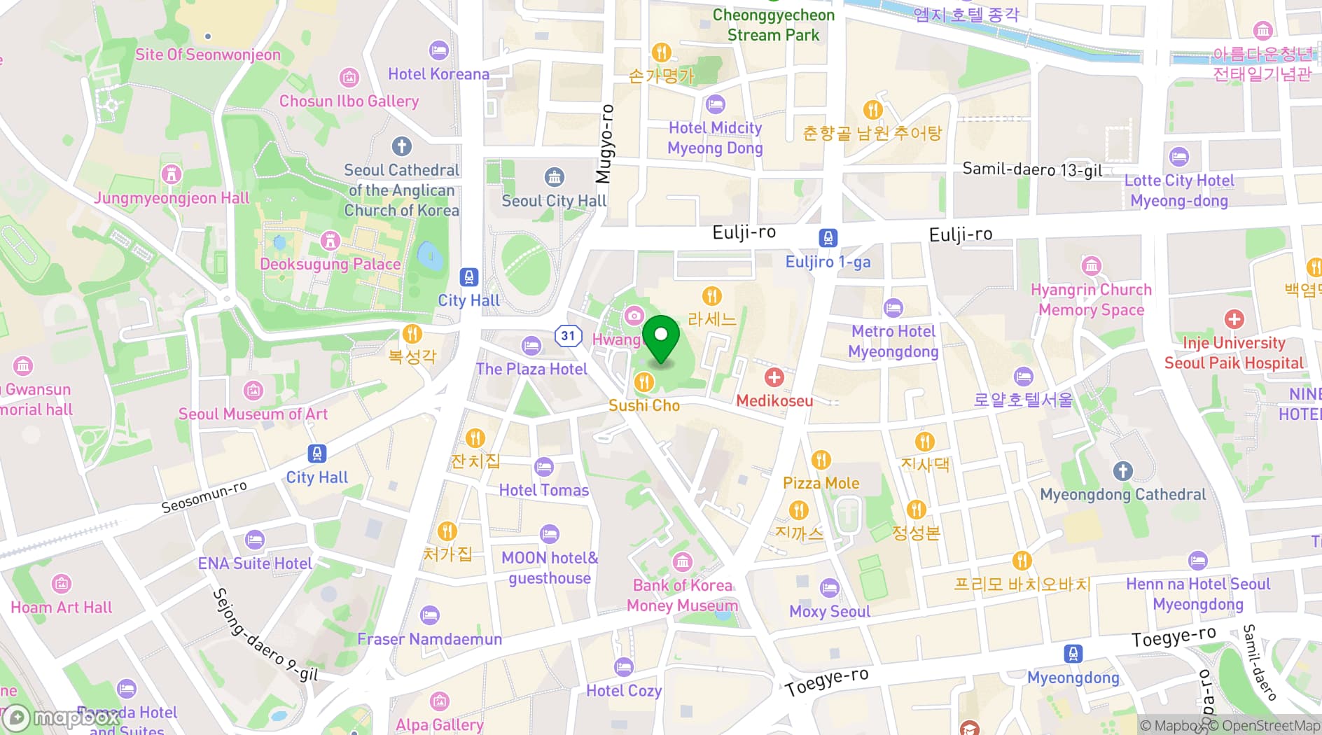 Map showing The Westin Josun Seoul