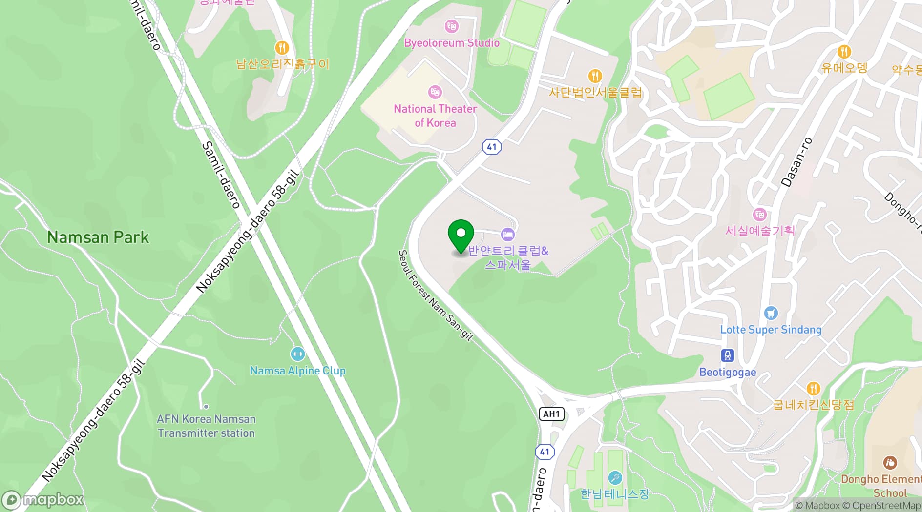 Map showing Banyan Tree Club & Spa Seoul