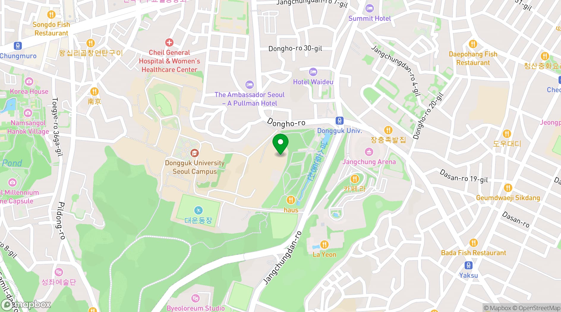Map showing Banyan Tree Club & Spa Seoul
