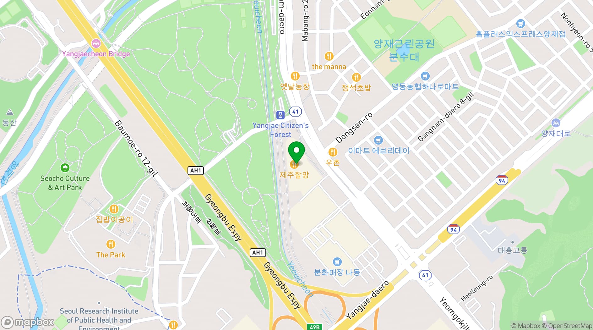 Map showing aT Center