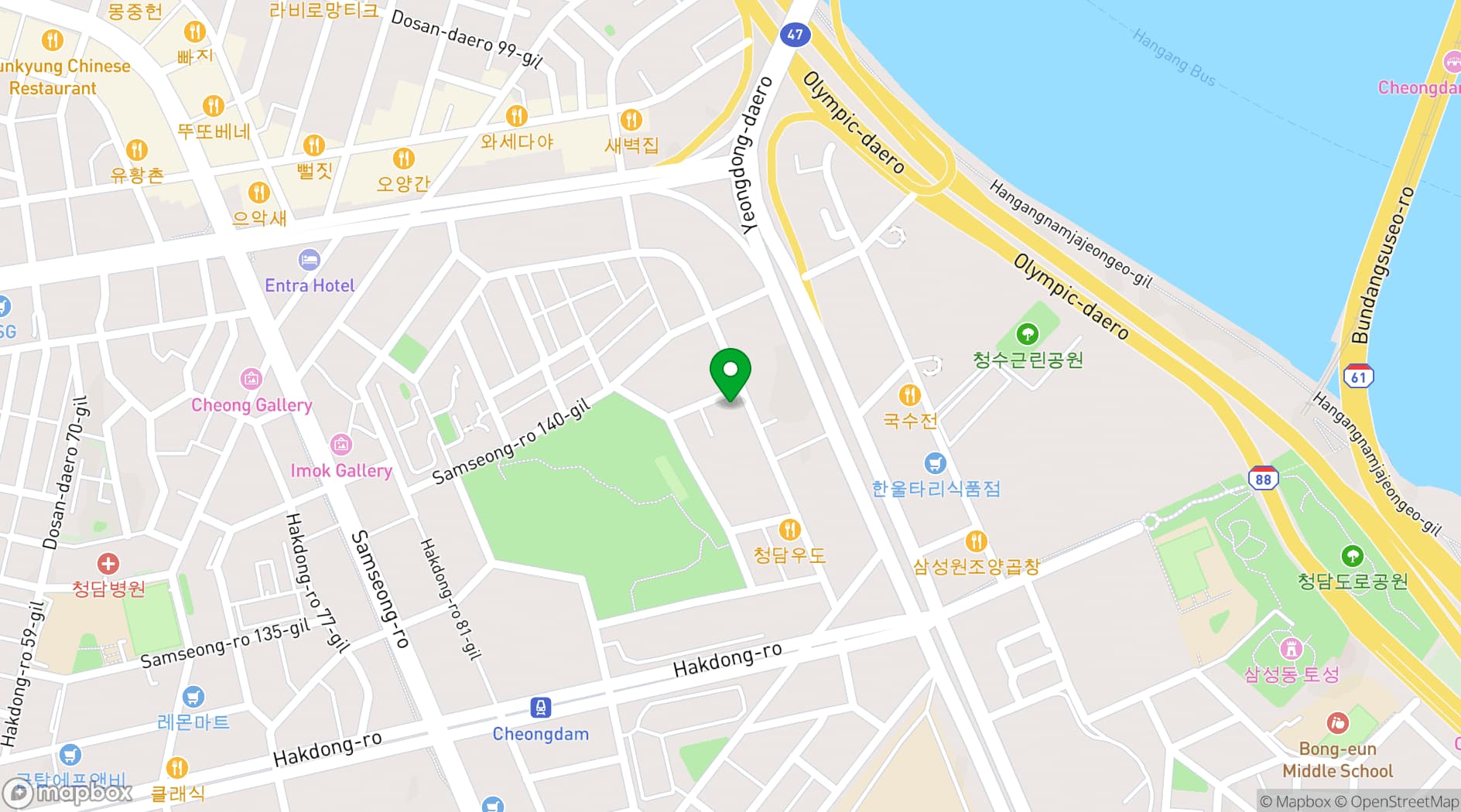 Map showing Toc Toc