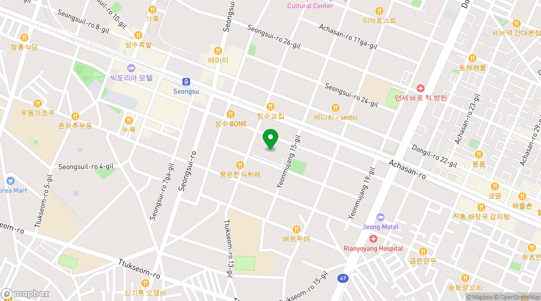 Map showing SFACTORY