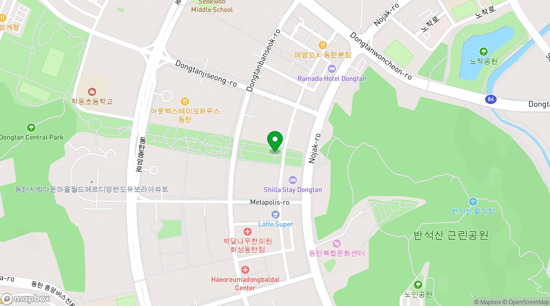 Map showing Shilla Stay Dongtan