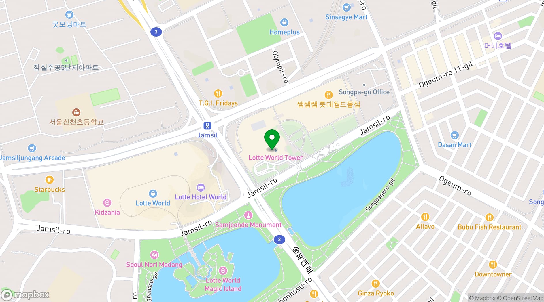 Map showing SIGNIEL SEOUL