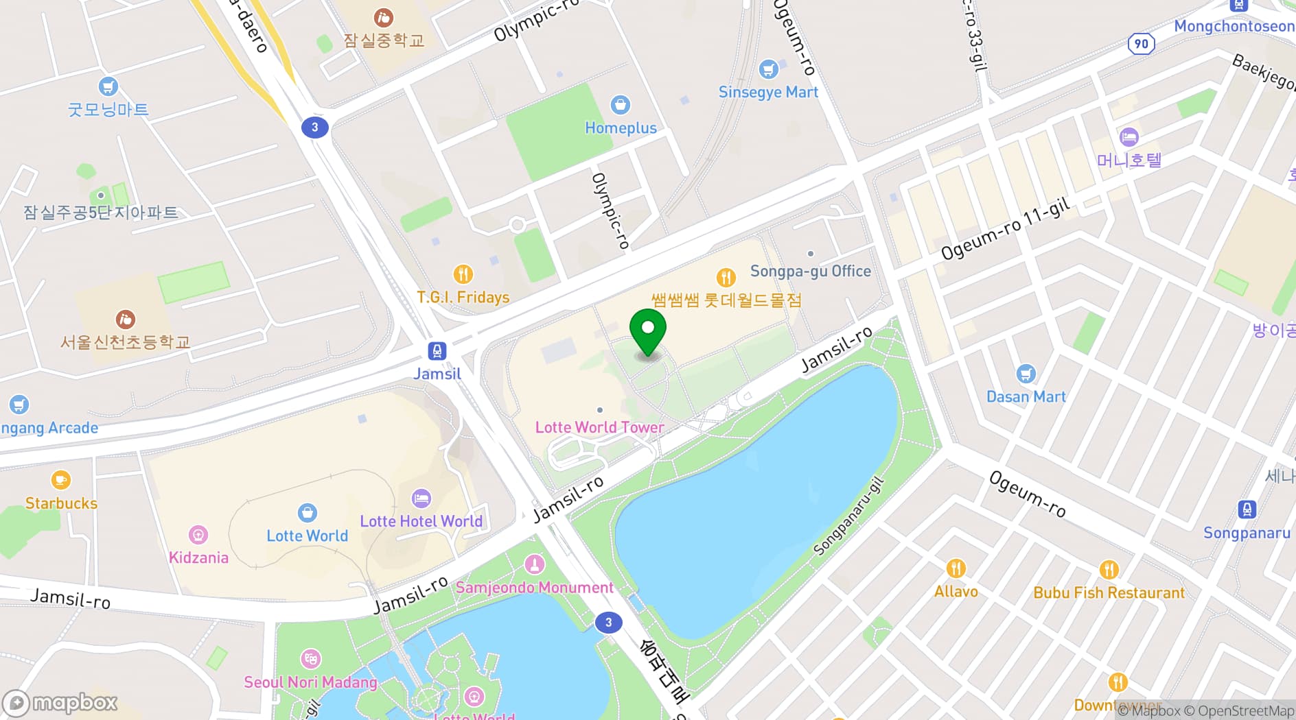Map showing SIGNIEL SEOUL