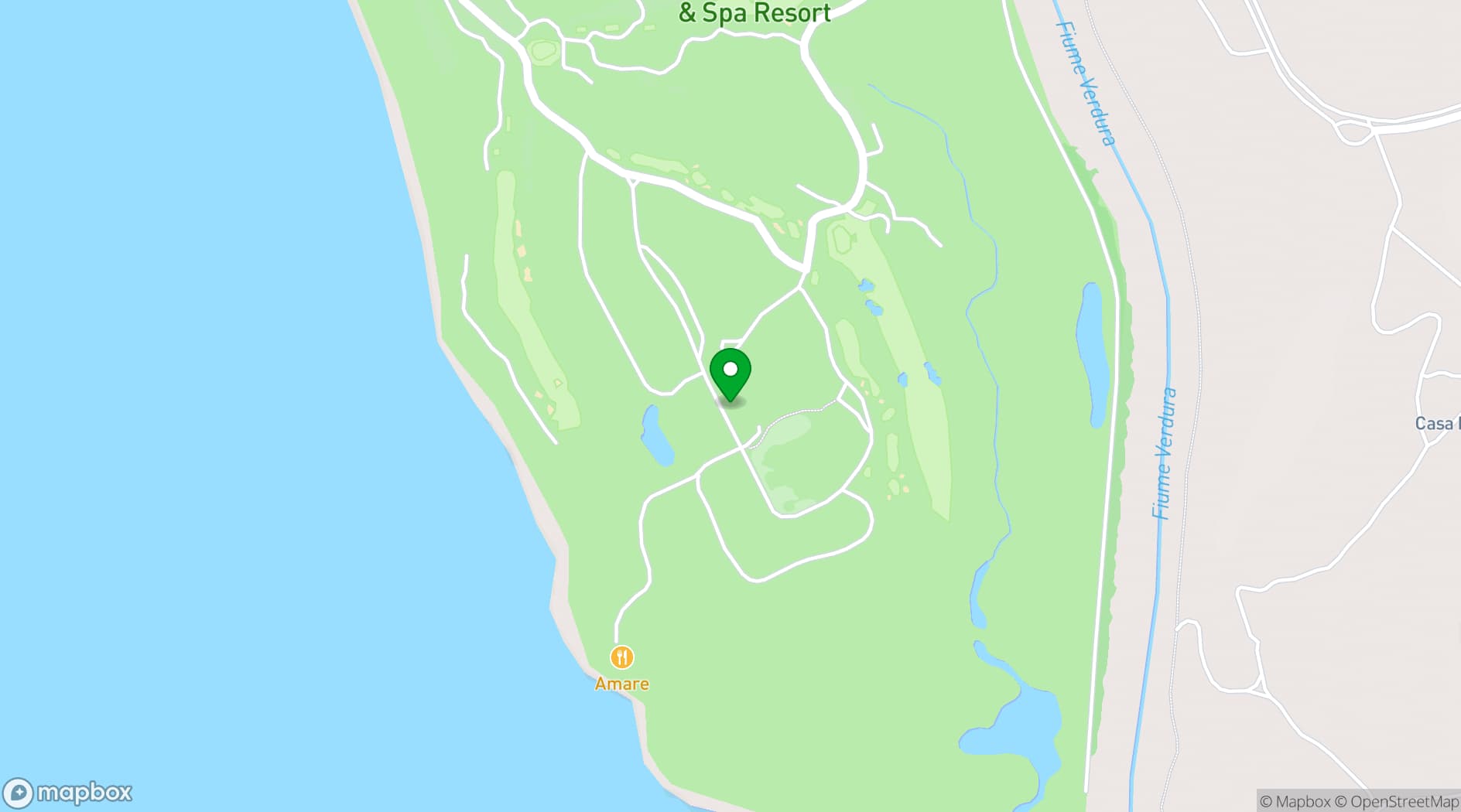 Map showing Verdura Resort