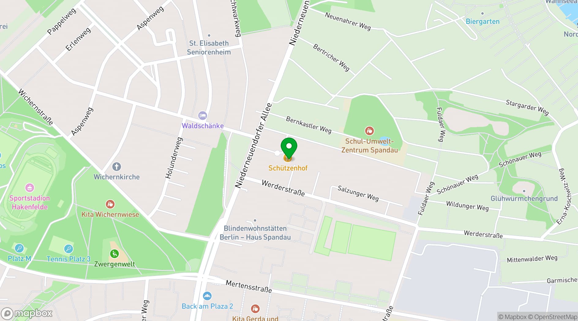 Map showing Villa Schützenhof