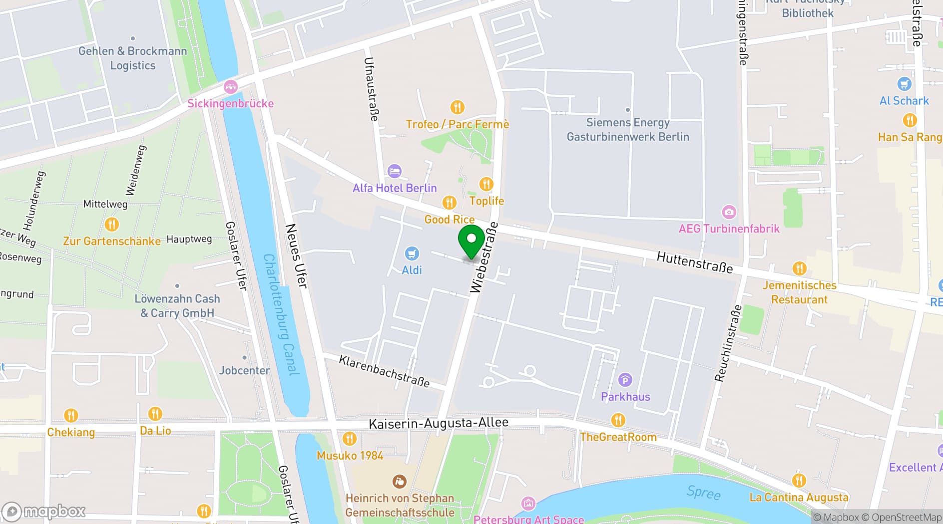 Map showing Loewe Saal