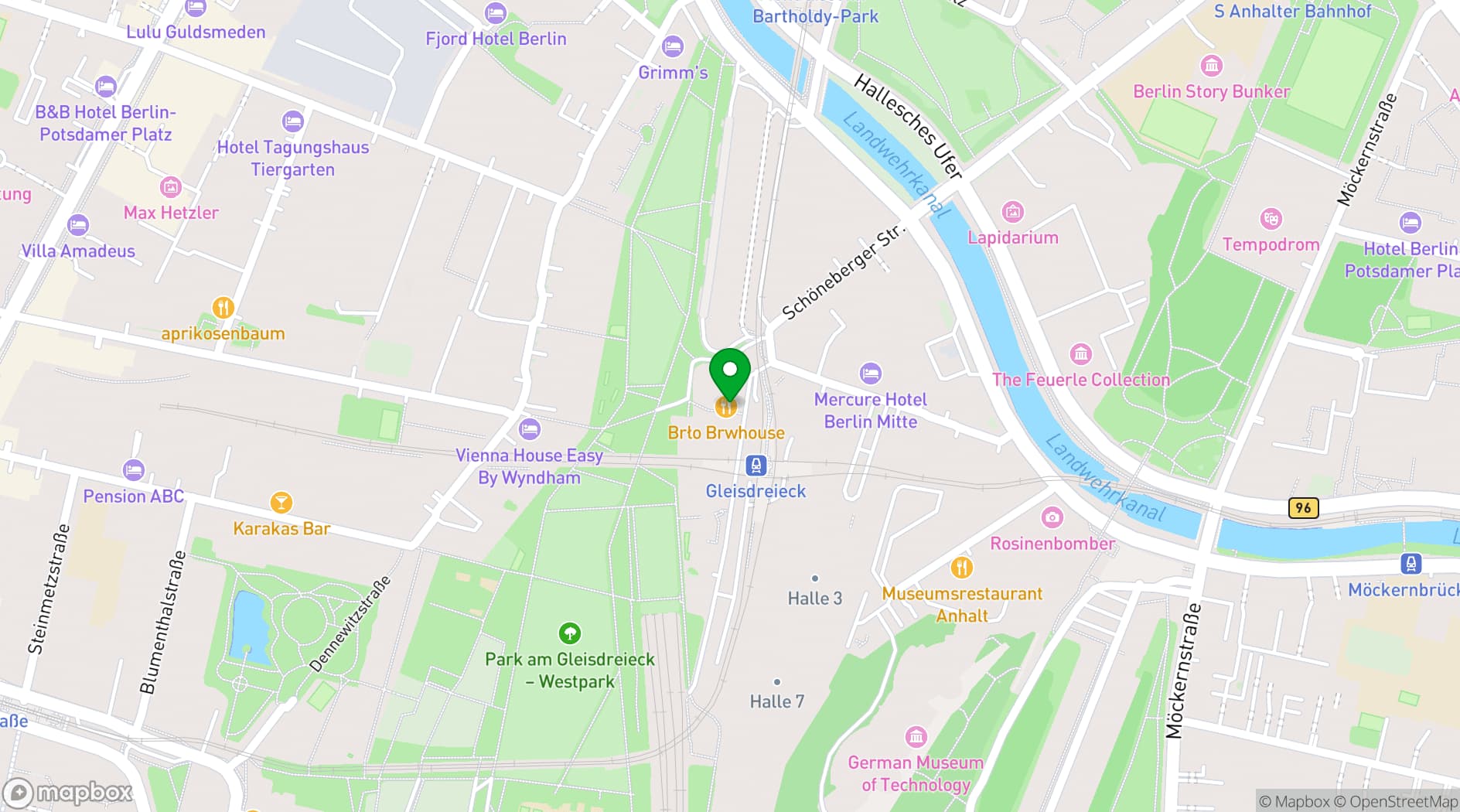 Map showing BRLO BRWHOUSE