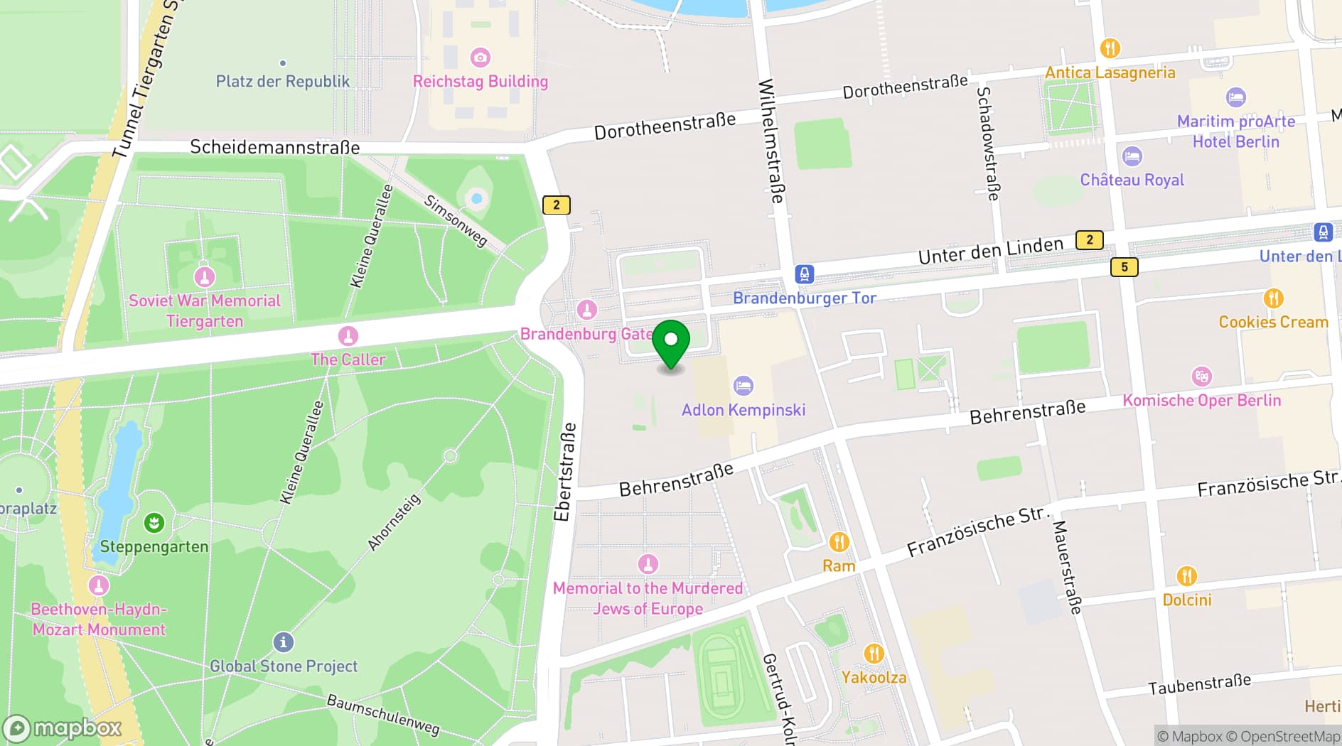Map showing AXICA