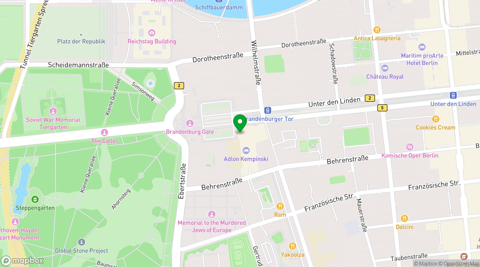 Map showing Lorenz Adlon Esszimmer