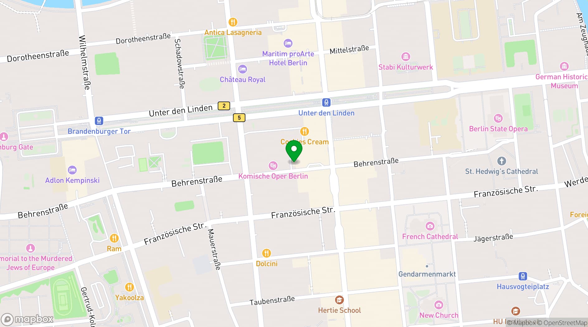 Map showing Cookies Cream