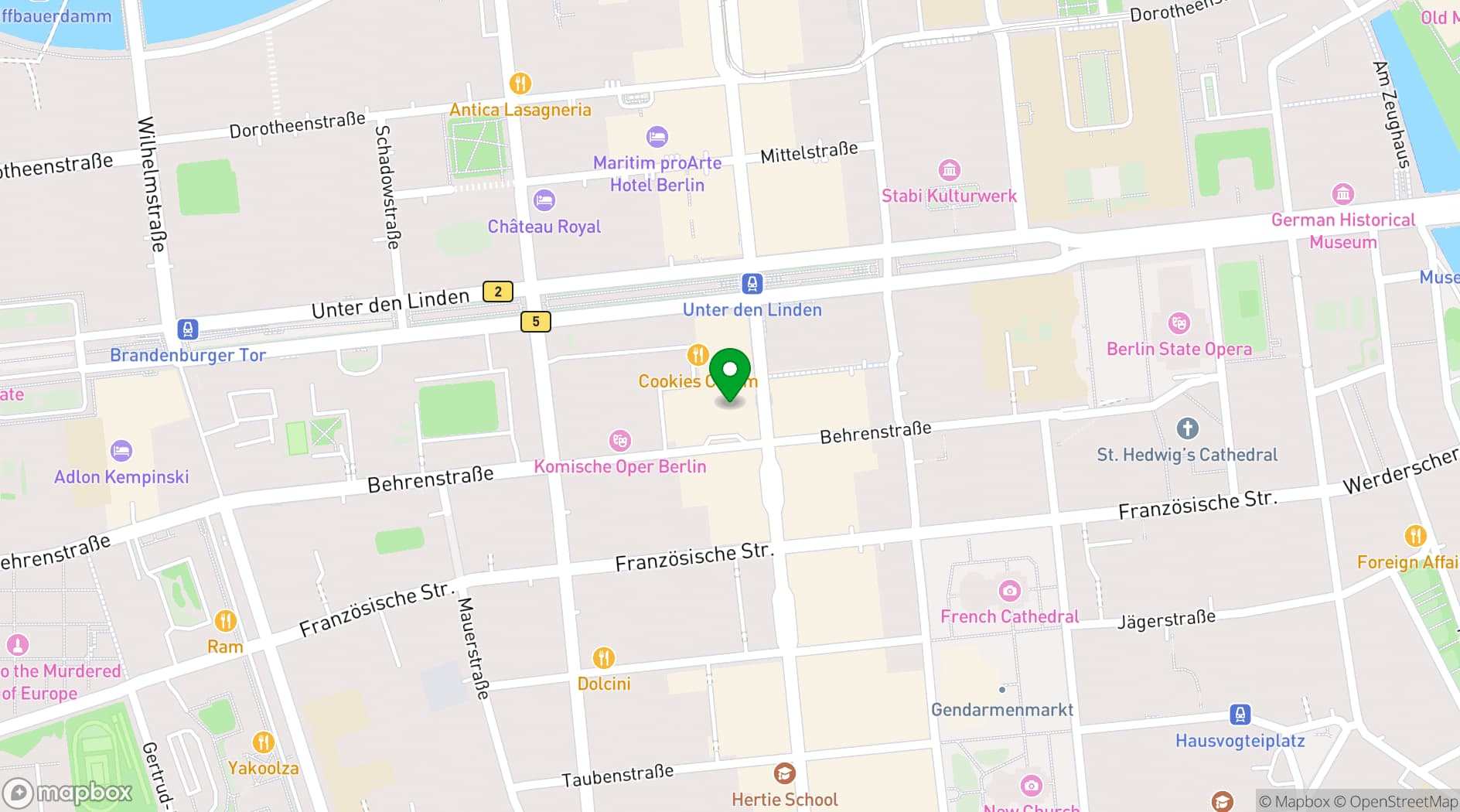 Map showing The Westin Grand Berlin