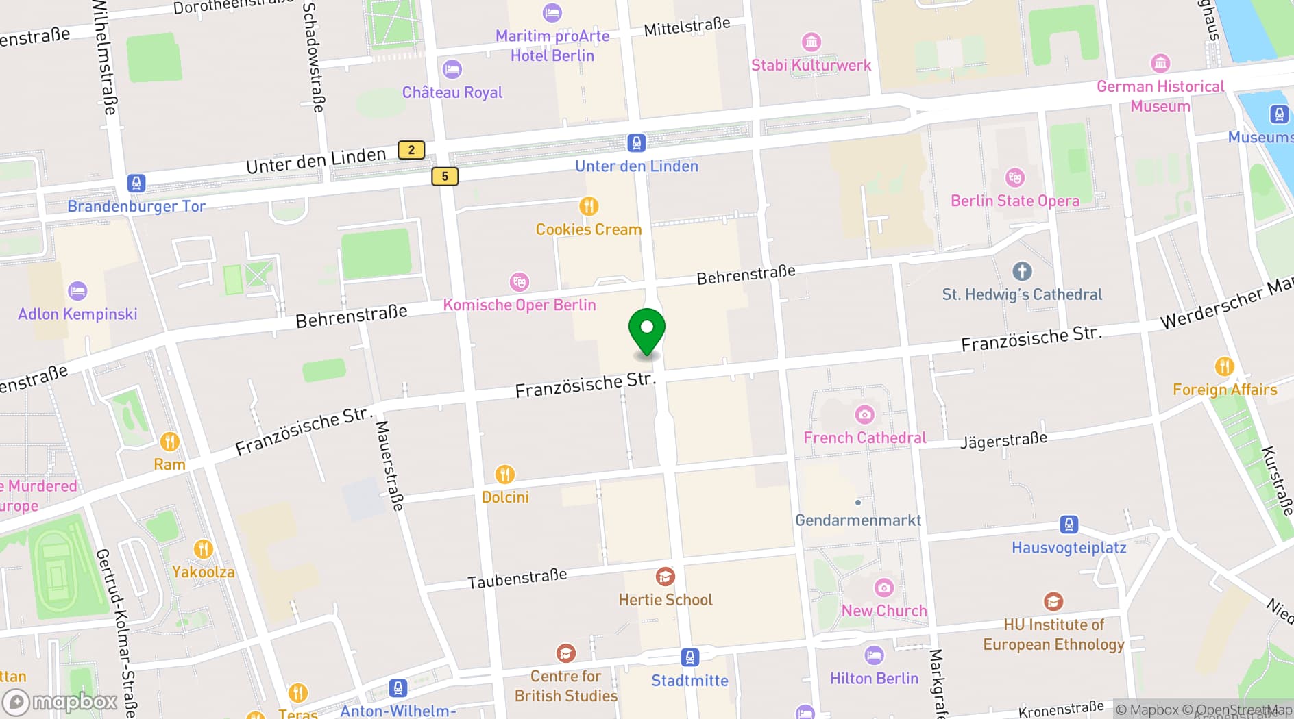 Map showing dbb forum berlin