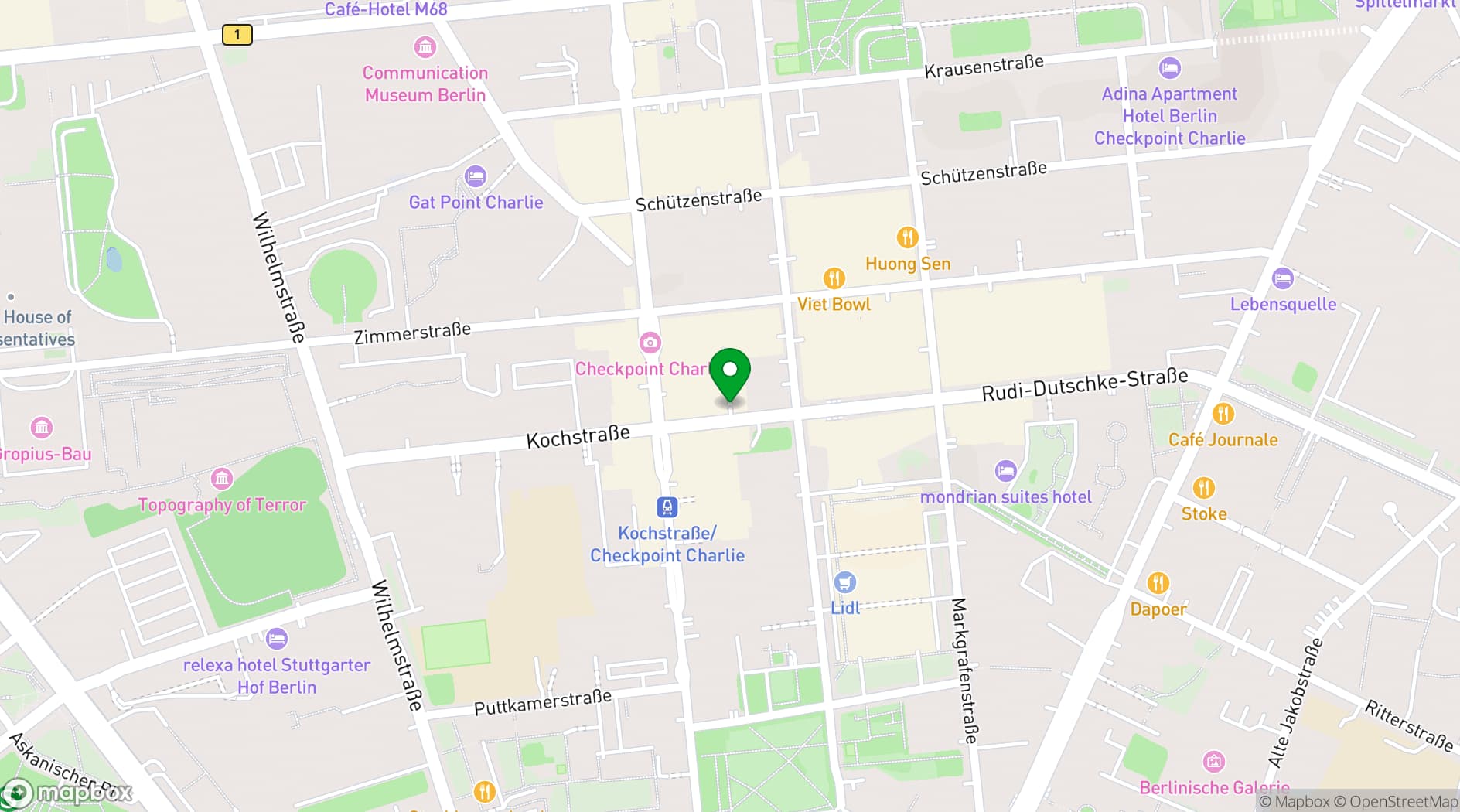 Map showing Restaurant Tim Raue
