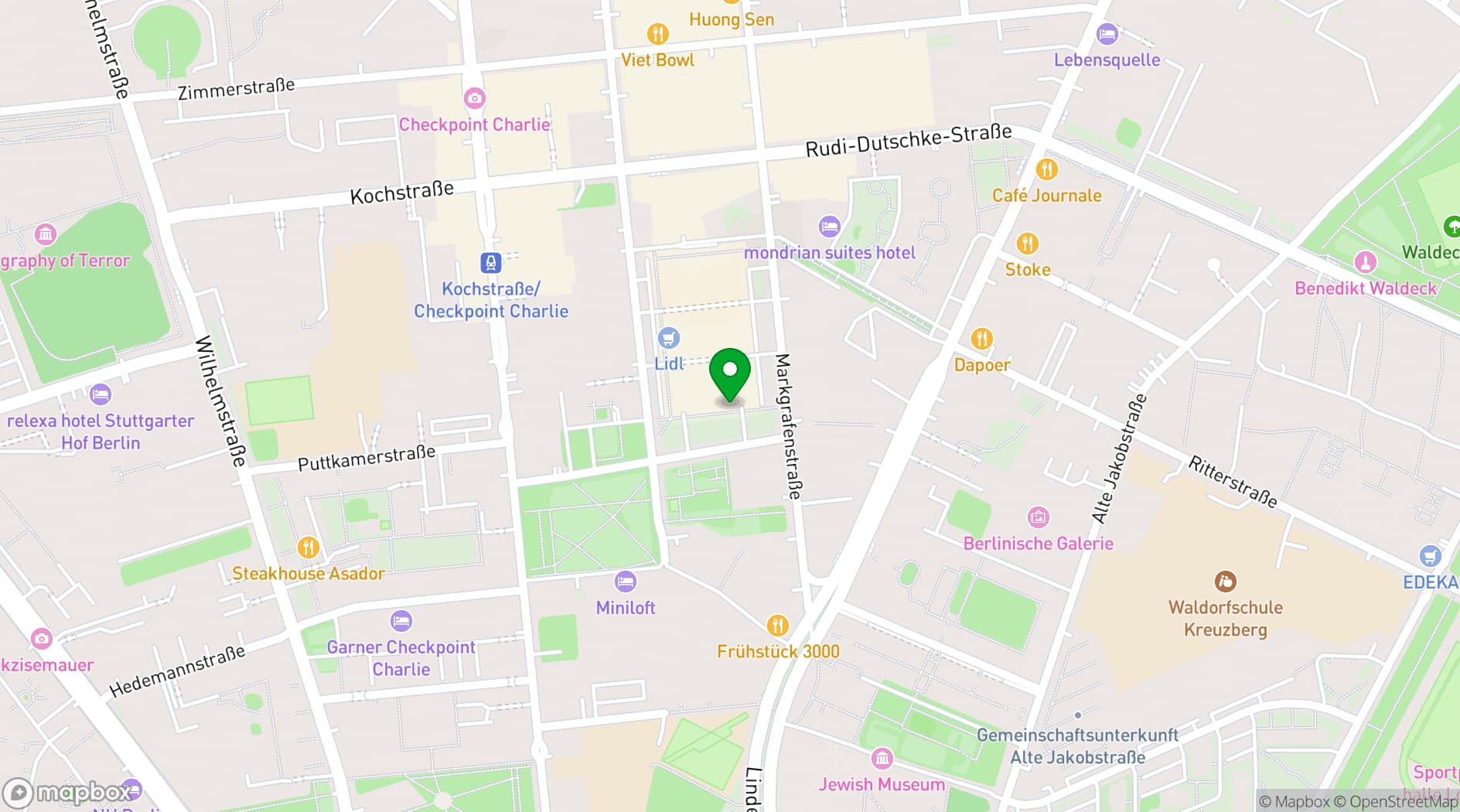 Map showing Forum Factory Berlin
