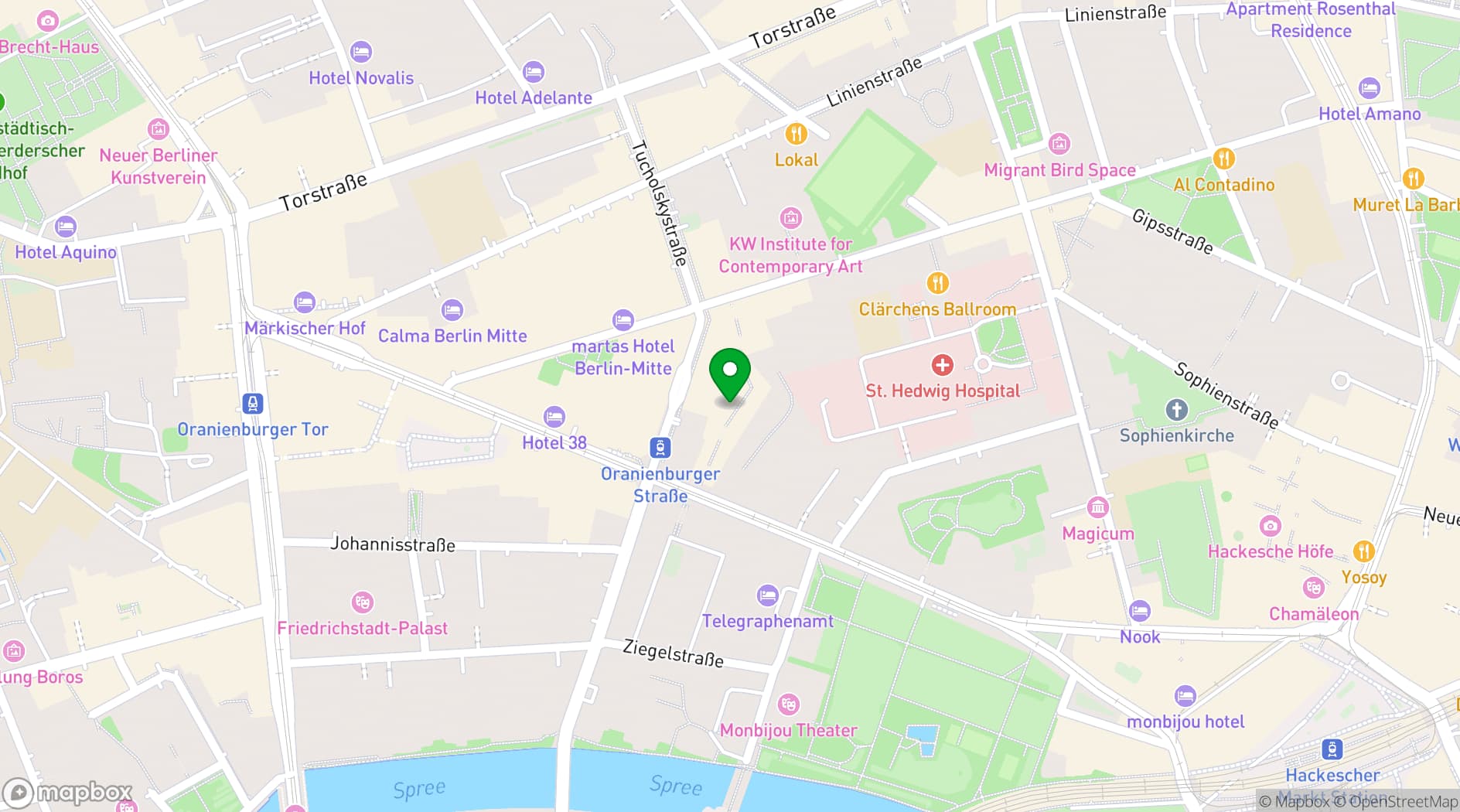 Map showing Night Kitchen