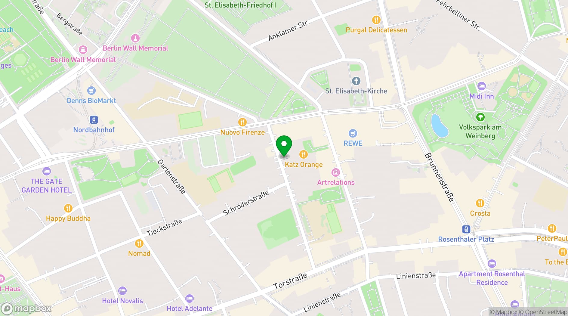 Map showing Katz Orange