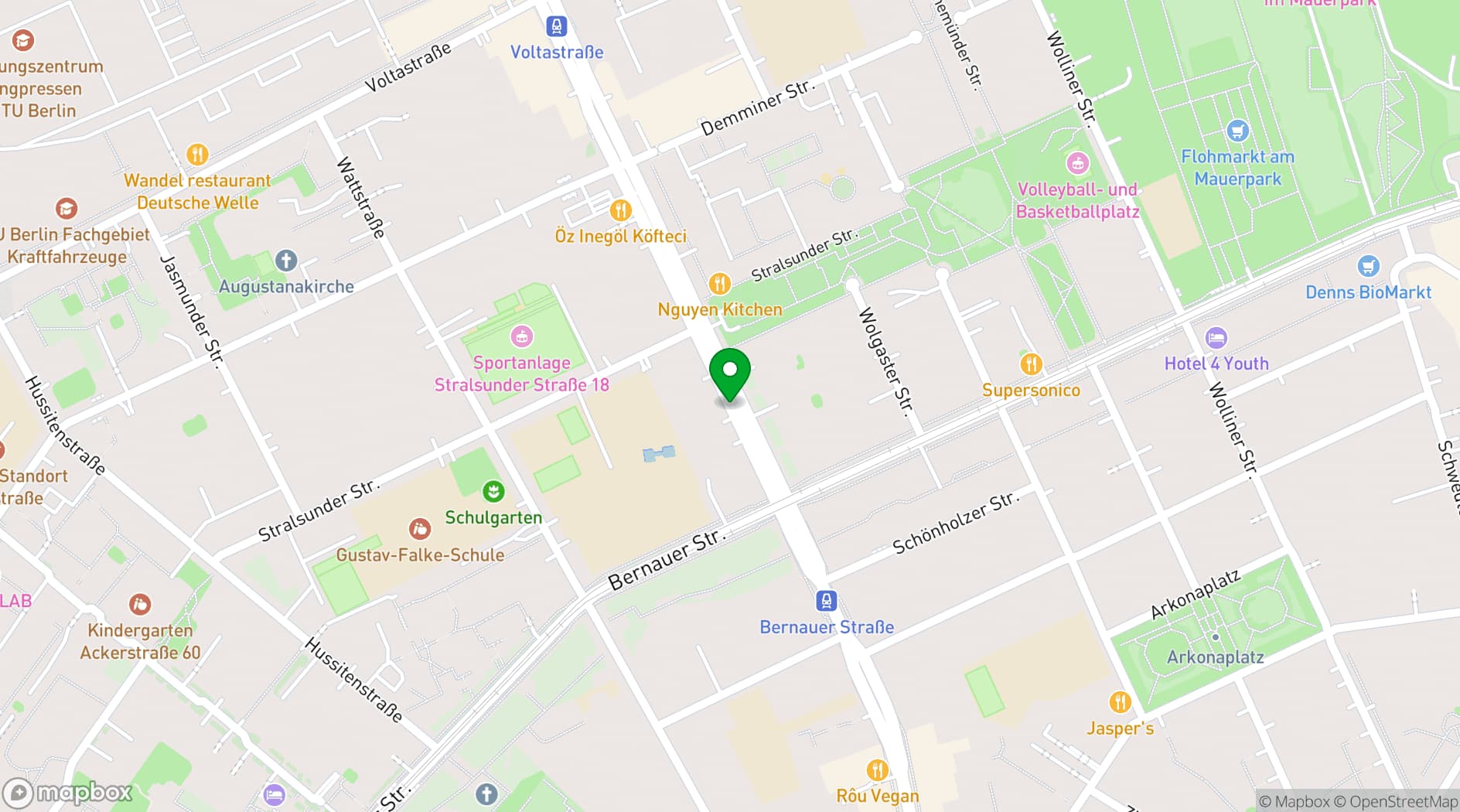 Map showing Podspace