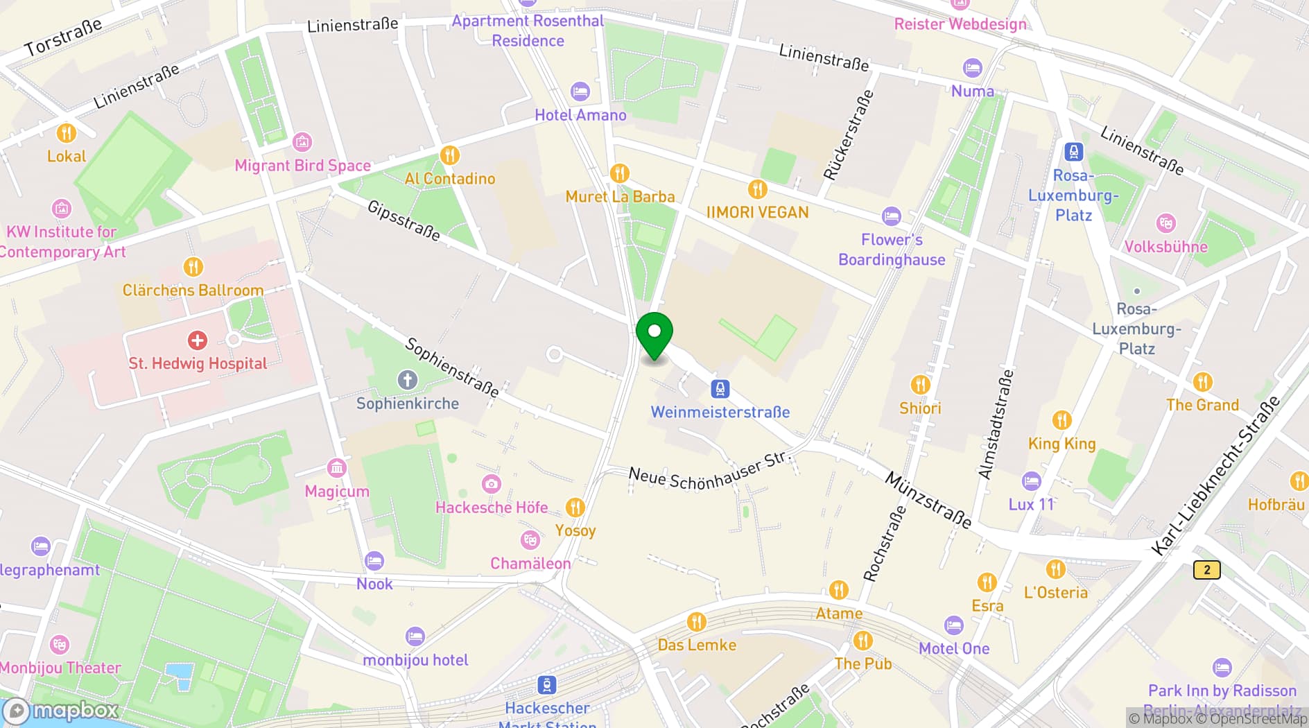 Map showing Casa Camper Berlin