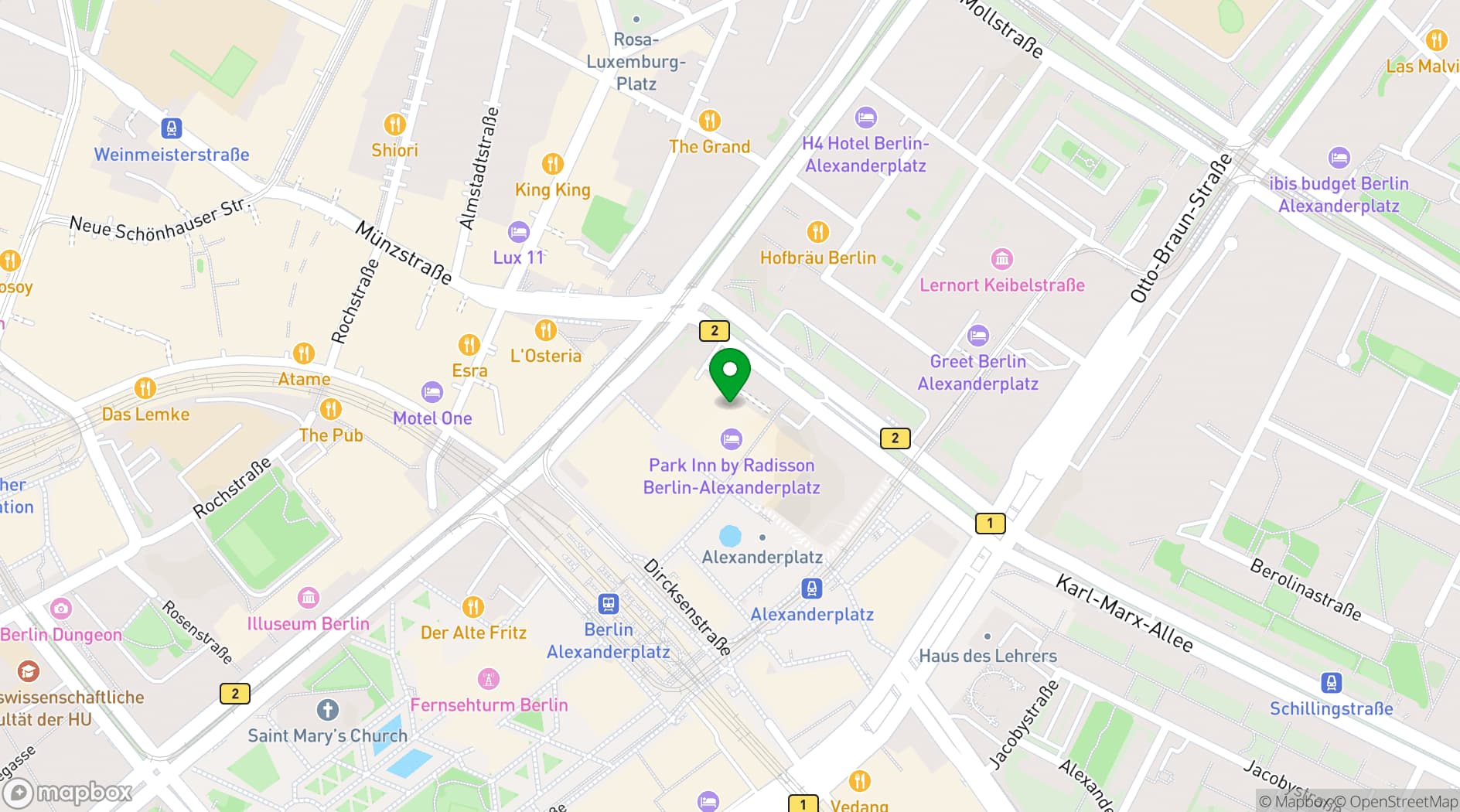 Map showing Radisson Park in