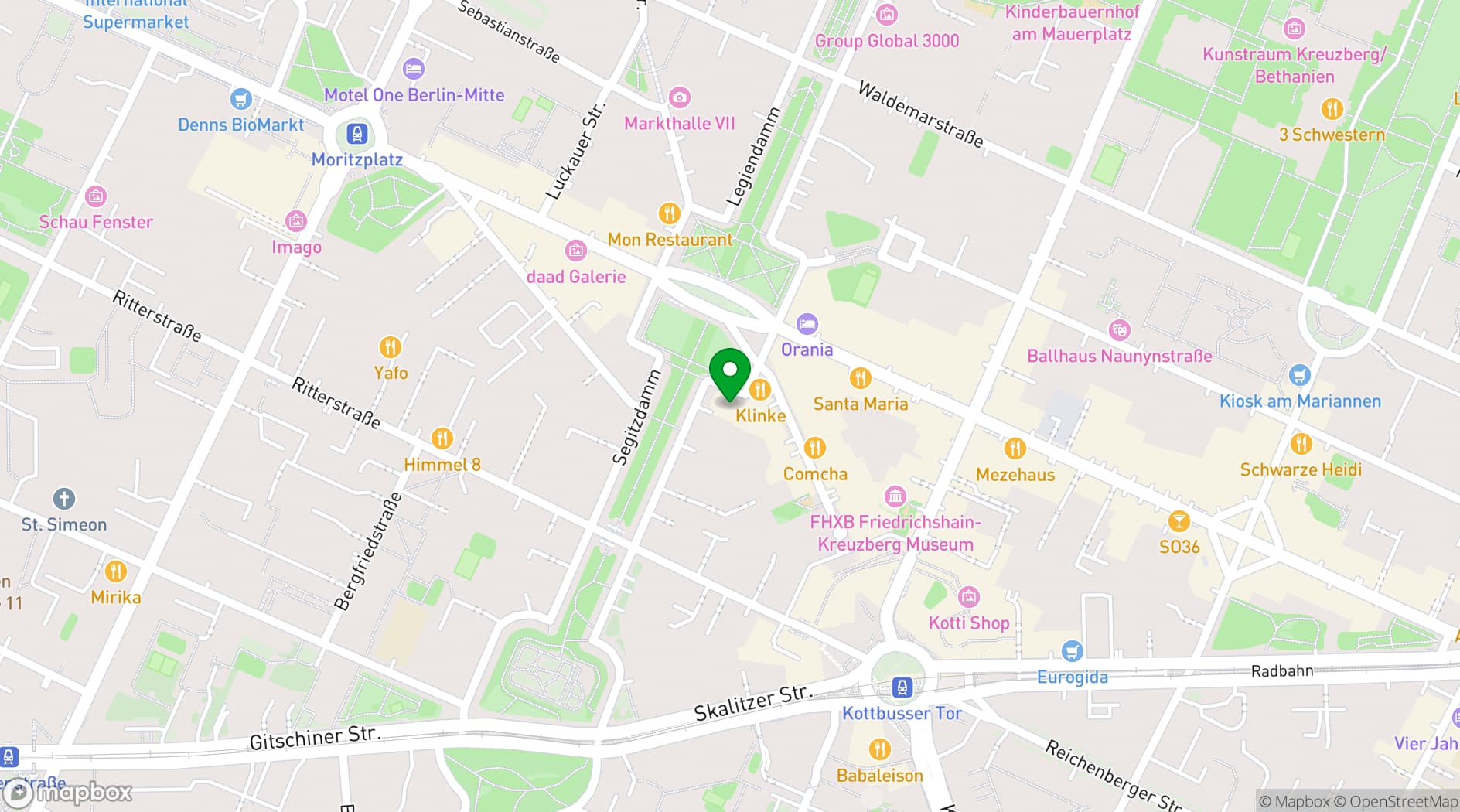 Map showing ORA