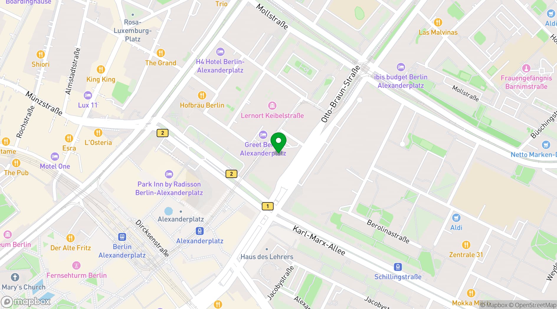 Map showing Weekend Events - Rooftop & Indoor Eventlocation