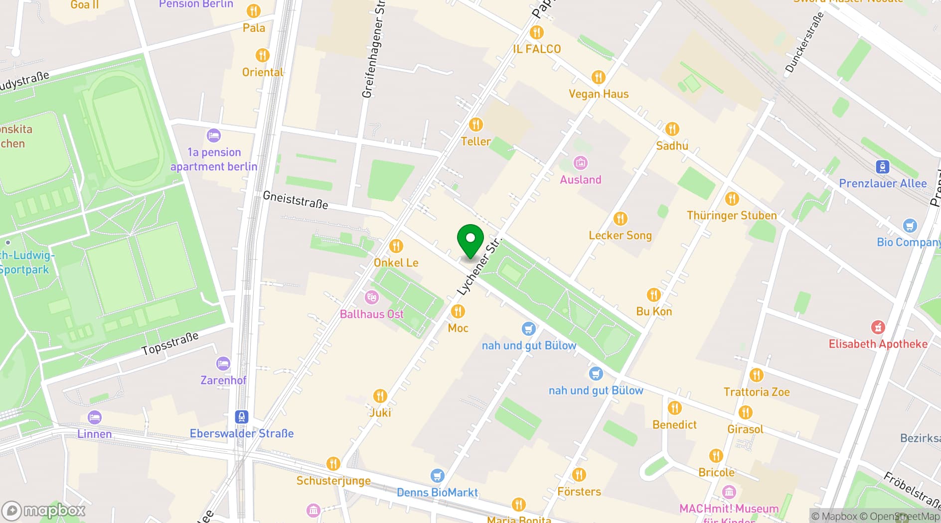 Map showing FRIEDA