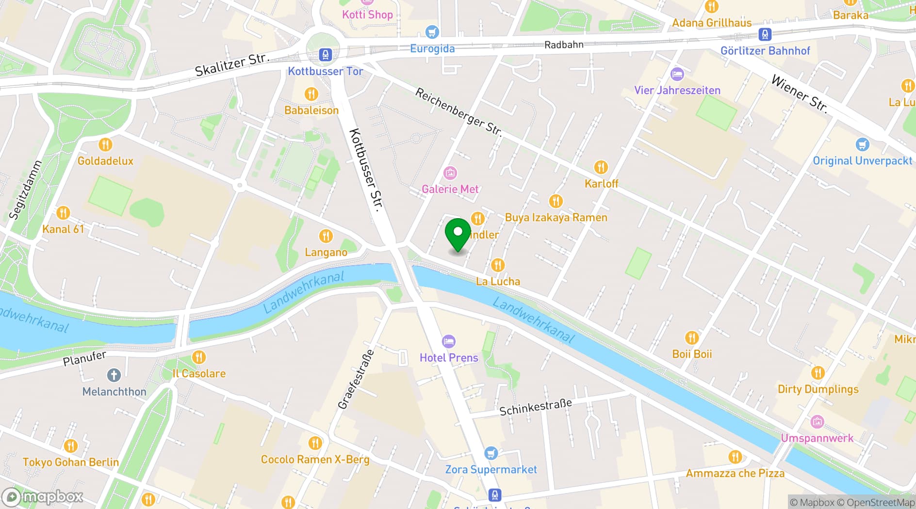 Map showing SPINDLER Restaurant Berlin