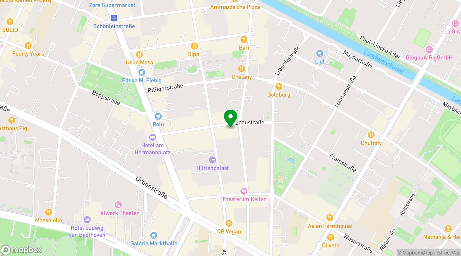 Map showing CODA
