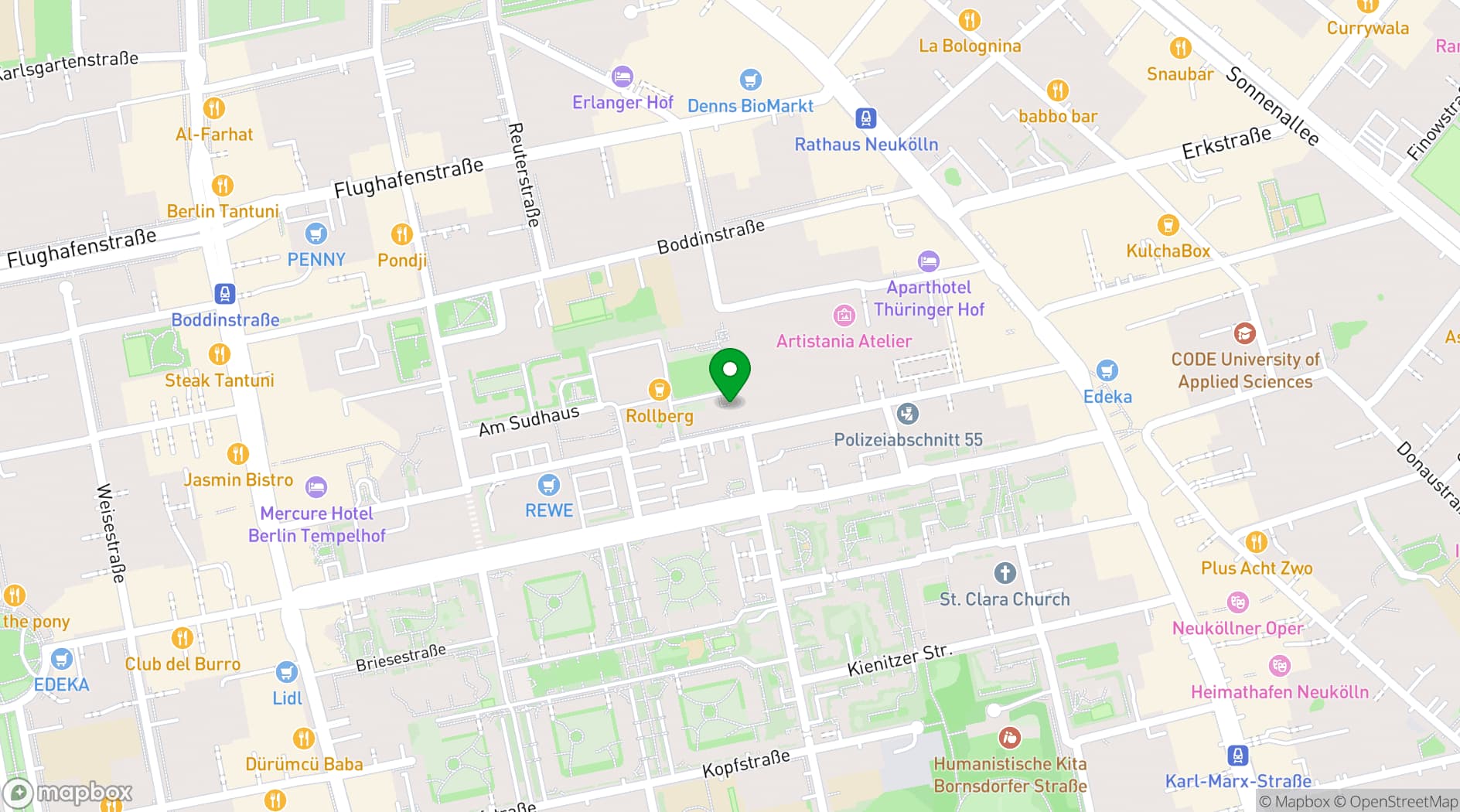 Map showing Impact Hub Berlin