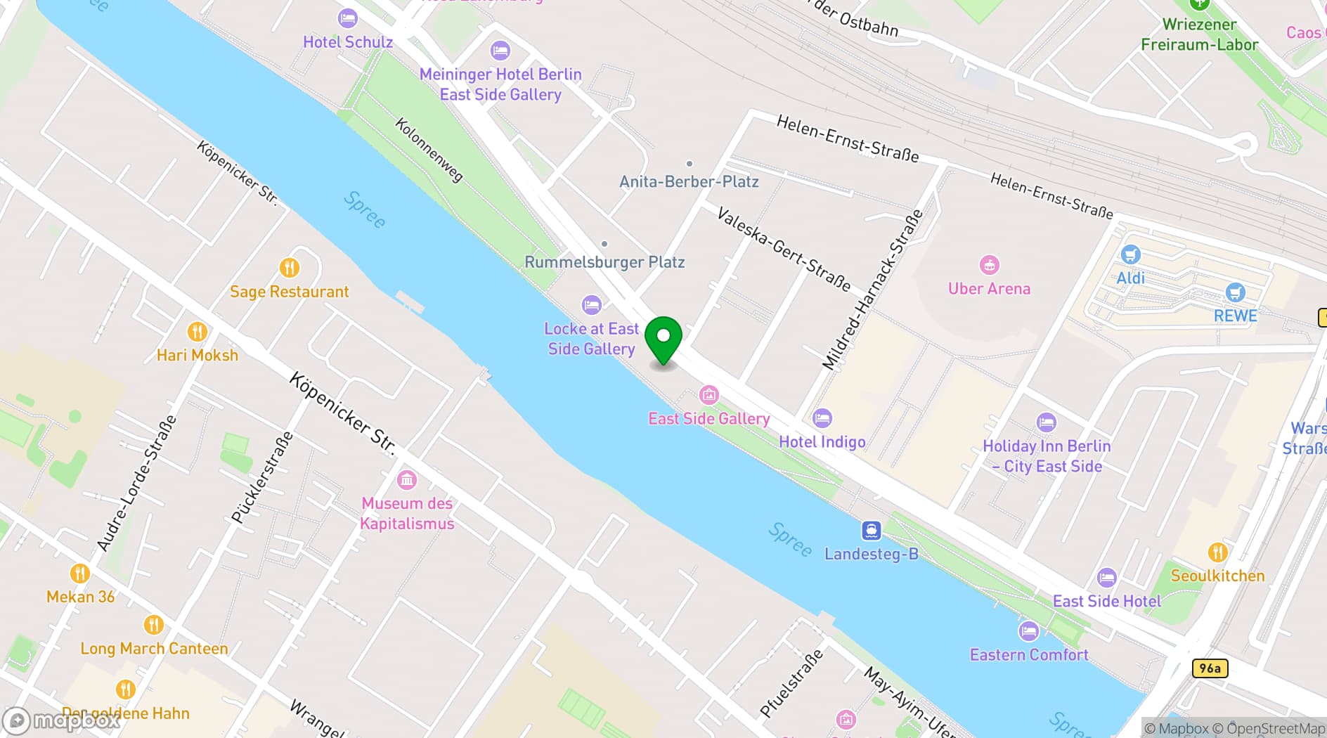 Map showing MINA Ristorante